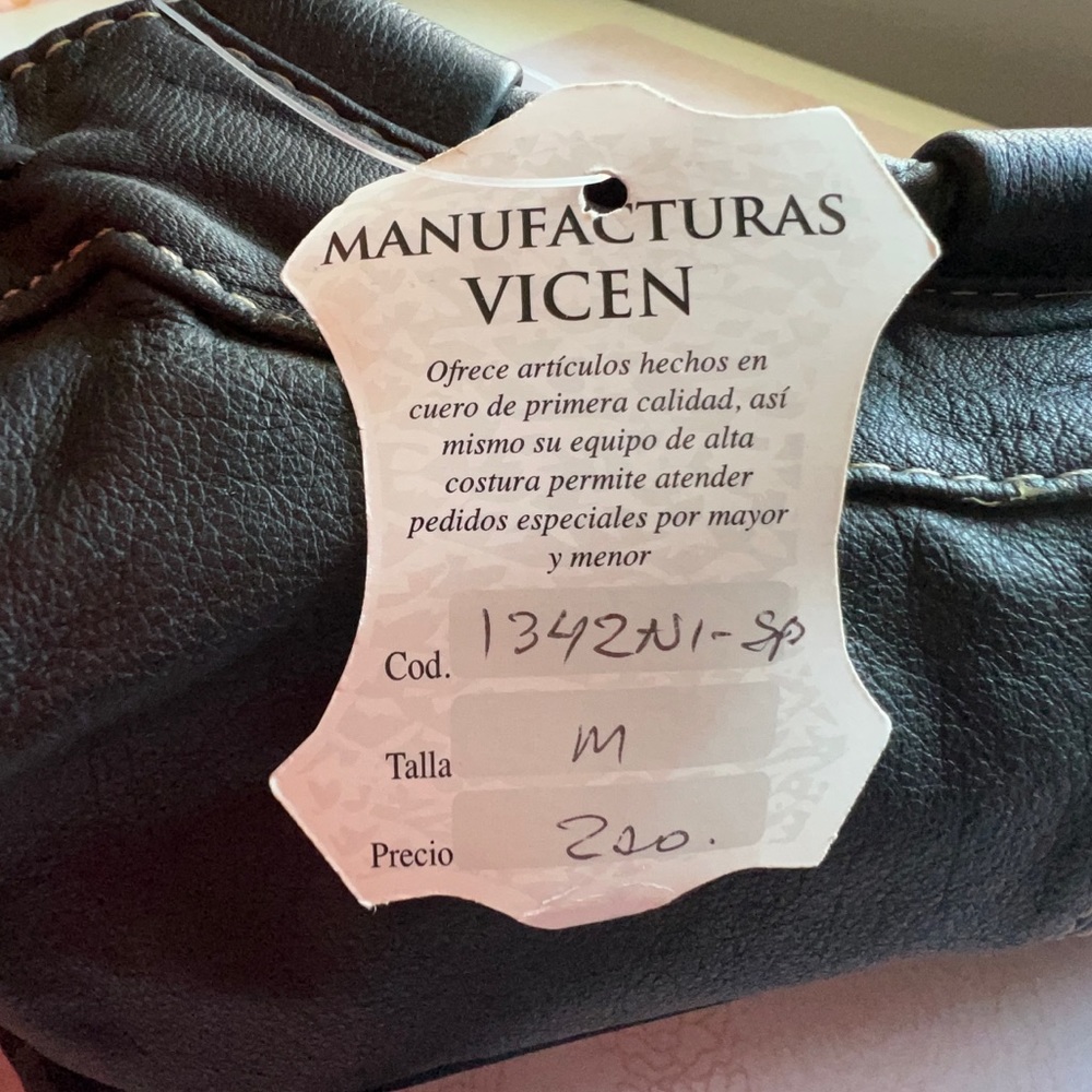 VTG Y2K Vicen Black Leather Shoulder Bag NWT - Picture 12 of 13
